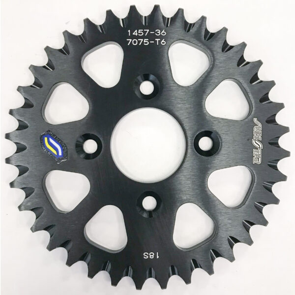 SUNSTAR REAR SPROCKET ALUMINUM 36T-420 BLK COB - 5-145736BK