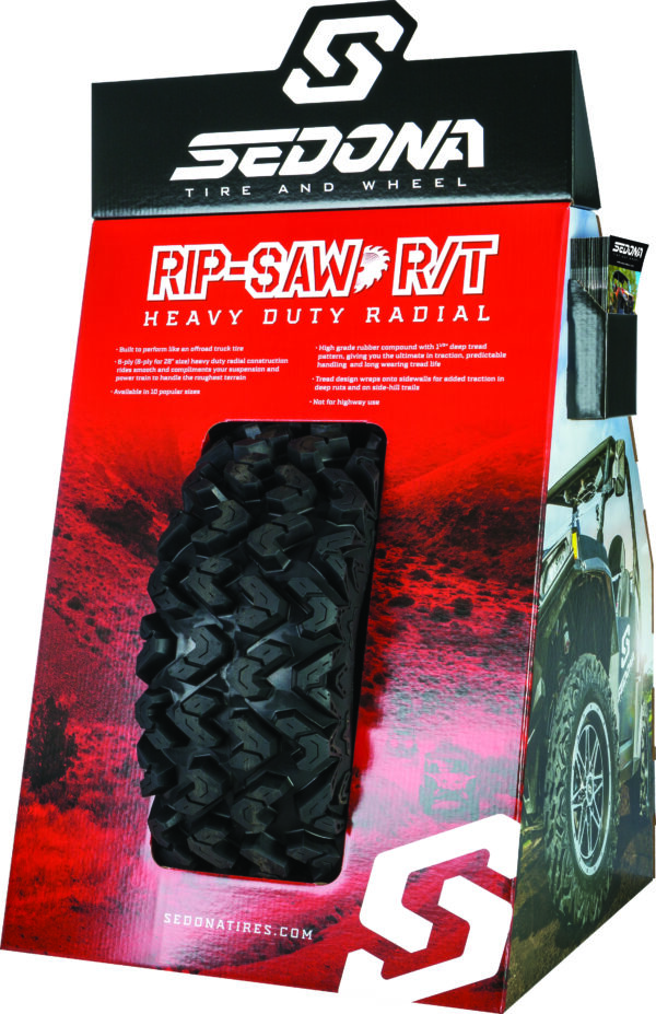 SEDONA TIRE DISPLAY SEDONA RIP-SAW CORRUGATED - SEDONA DISP