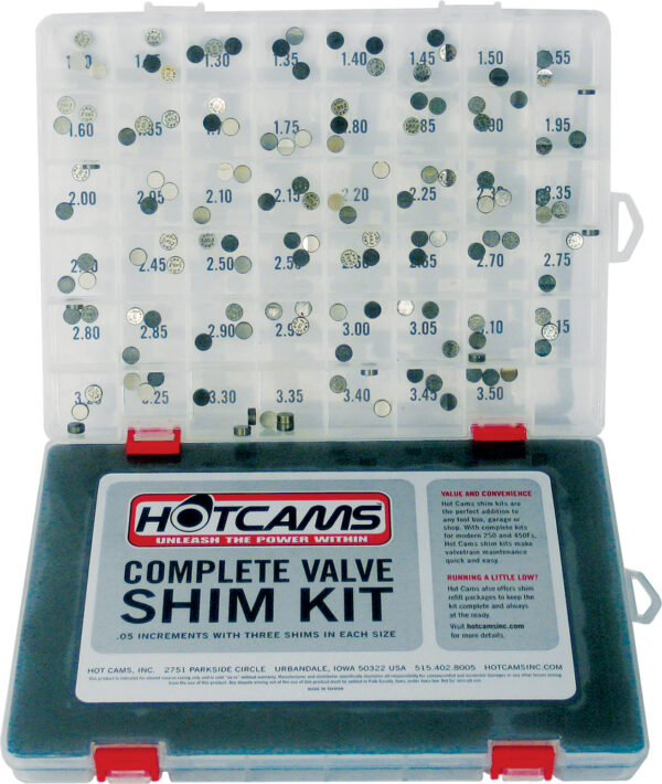 HOT CAMS VALVE SHIM KIT 141PC HON/KAW/SUZ/YAM - HCSHIM02