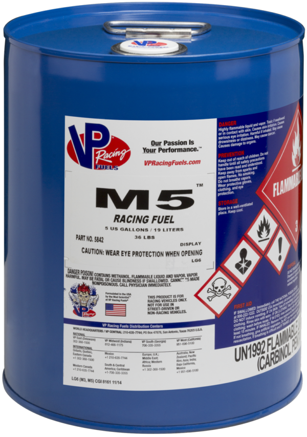 VP RACING M5 VP FUEL 5 GAL PAIL - 5842