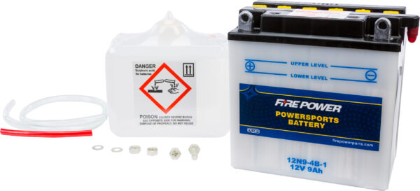 FIRE POWER BATTERY W/ACID 12N9-4B-1 12V - 12N9-4B-1