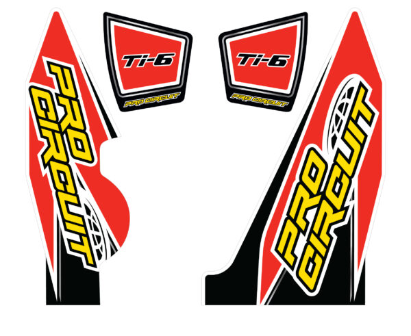 PRO CIRCUIT TI-6 WRAP/END CAP DECAL YZ250F REPLACEMENT MUFFLER STICKERS - DC14TI6-YZ250F