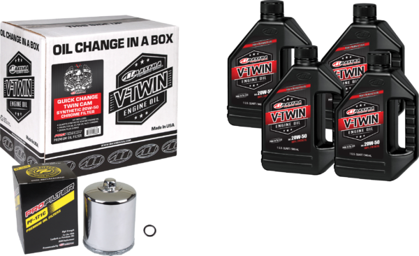 MAXIMA V-TWIN QUICK CHANGE KIT SYN TC CHROME FILTER - 90-119014PC