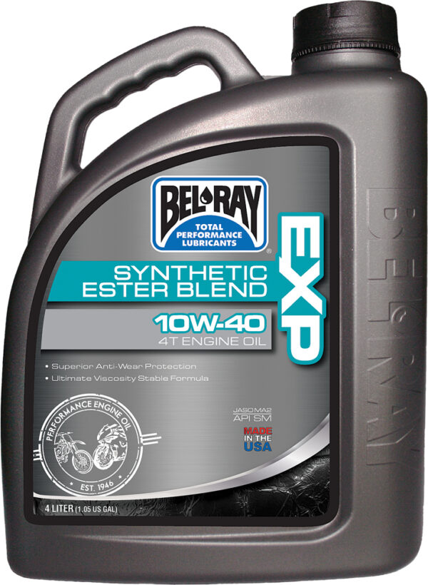 BEL-RAY EXP SYNTHETIC ESTER BLEND 4T ENGINE OIL 10W-40 4L - 99120-B4LW