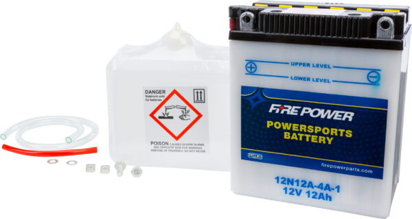 FIRE POWER BATTERY W/ACID 12N12A-4A-1 12V - 12N12A-4A-1