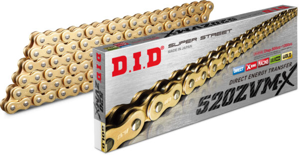 D.I.D SUPER STREET 520ZVMXG-150L X-RING CHAIN GOLD - 520ZVMXG150Z