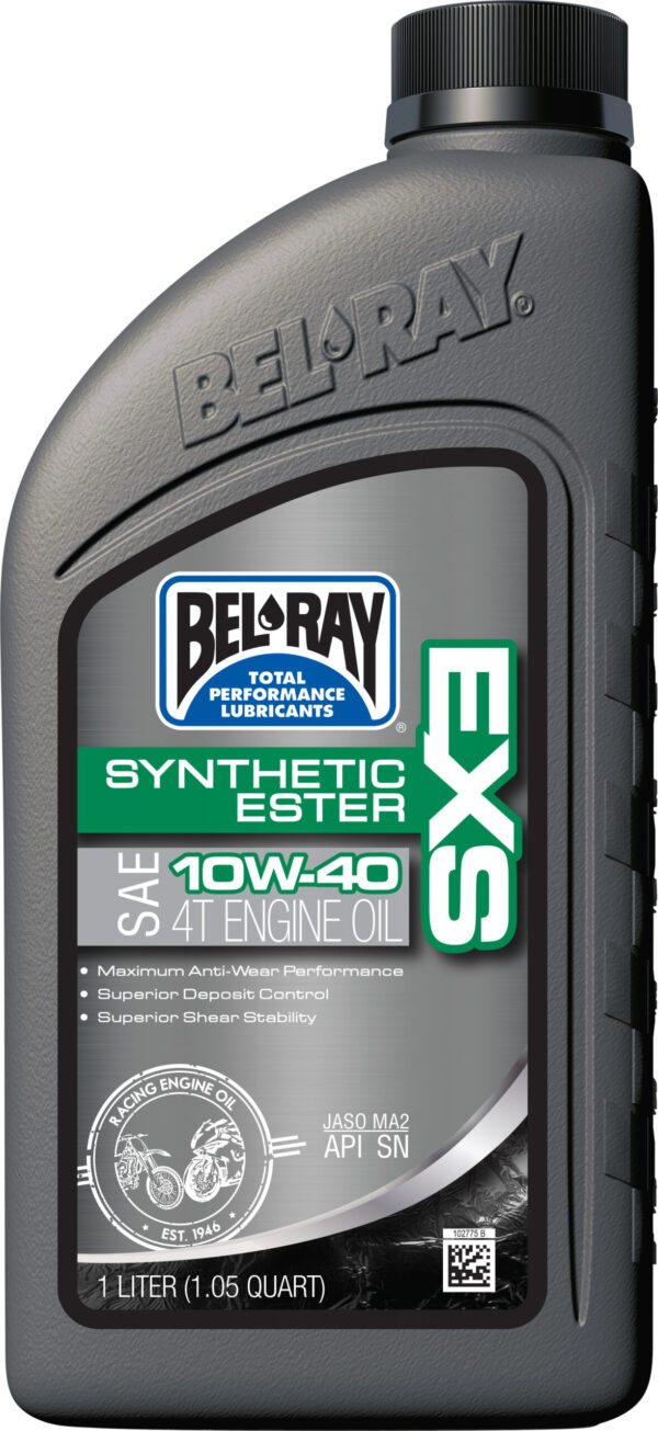 BEL-RAY EXS FULL SYNTHETIC ESTER 4T ENGINE OIL 10W-40 1LT - 99161-B1LW