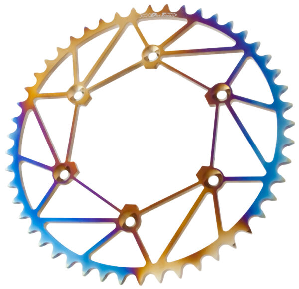 DIRT TRICKS REAR SPROCKET CHROMOLY STL/ZIR 50T-520 CHROMATIC HON - CR-50-Z-C