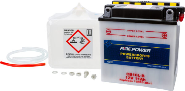 FIRE POWER BATTERY W/ACID CB10L-B 12V HEAVY DUTY - CB10L-B