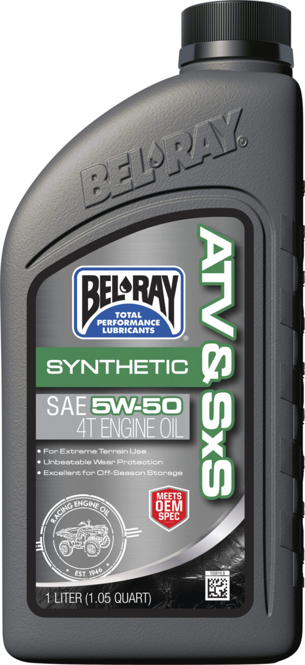 BEL-RAY ATV & SXS SYNTHETIC 4T ENGINE 5W50 12/CASE - 302664150160