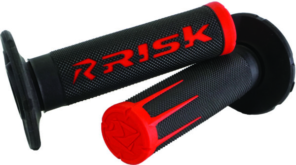 RISK RACING FUSION 2.0 MOTORCYCLE GRIPS RED - 00284