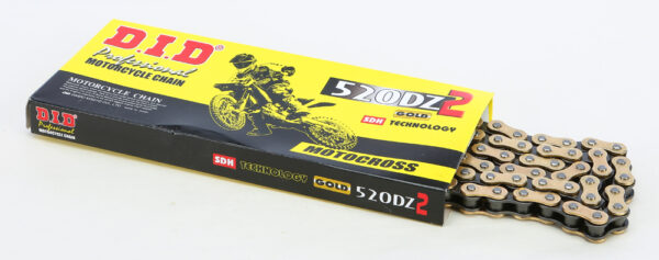 D.I.D HI-PERFORMANCE 520DZ2-120 RACING CHAIN GOLD - 520DZ2X120RB