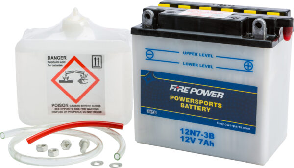 FIRE POWER BATTERY W/ACID 12N7-3B 12V - 12N7-3B