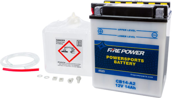 FIRE POWER BATTERY W/ACID CB14-A2 12V HEAVY DUTY - CB14-A2