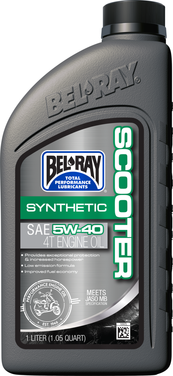 BEL-RAY SCOOTER SYNTHETIC 4T ENGINE OIL 5W-40 1L - 303063150160