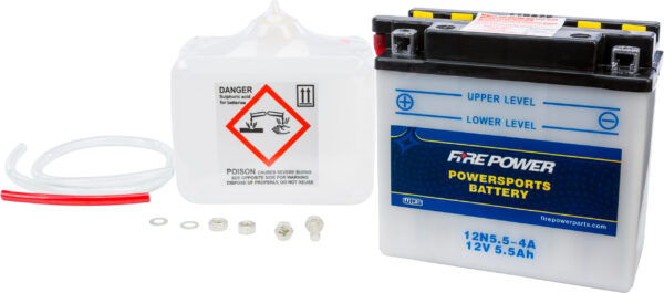 FIRE POWER BATTERY W/ACID 12N5.5-4A 12V - 12N5.5-4A