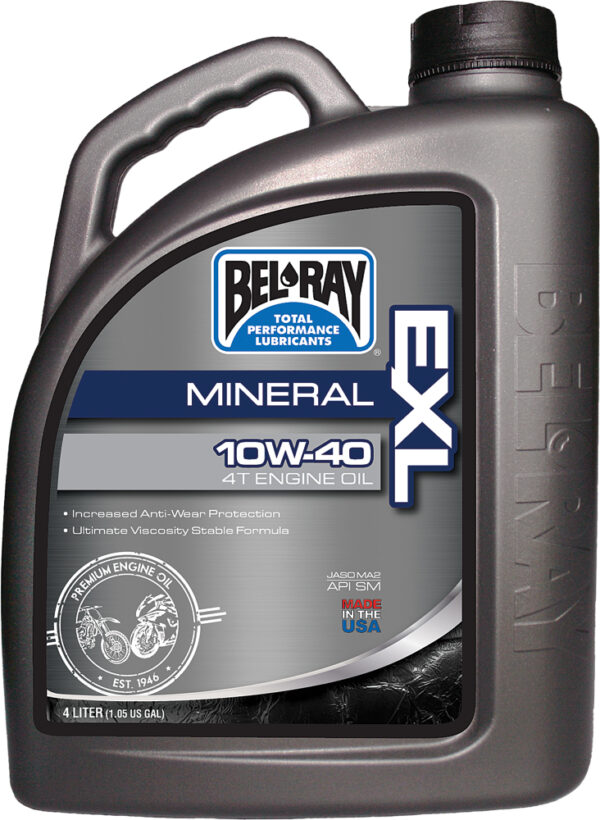 BEL-RAY EXL MINERAL 4T ENGINE OIL 10W-40 4L - 99090-B4LW