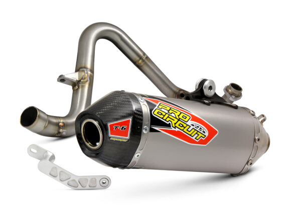 PRO CIRCUIT T-6 S/S EXHAUST SYSTEM W/CARBON CAP - 0121712G