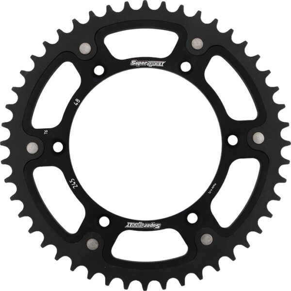 SUPERSPROX REAR STEALTH SPROCKET ALU/STL 48T-520 BLK YAM - RST-245-48-BLK