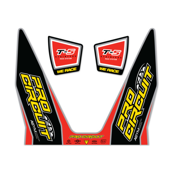 PRO CIRCUIT T-5 DECALS REPLACEMENT MUFFLER STICKERS - DC12T5