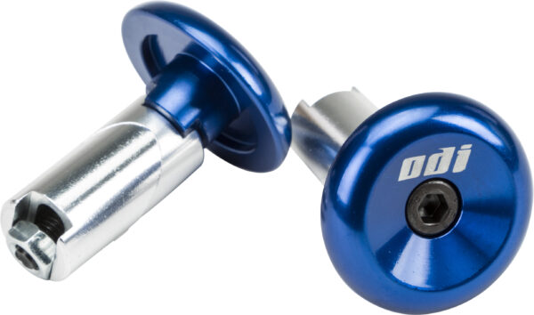 ODI ALUMINUM BAR END PLUGS BLUE - F71APU