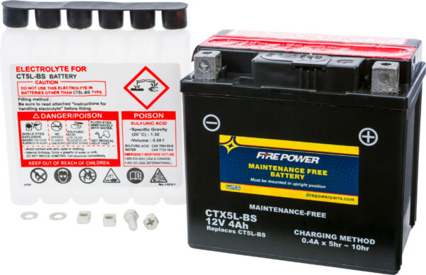 FIRE POWER BATTERY CTX5L-BS MAINTENANCE FREE - CTX5L-BS