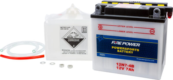 FIRE POWER BATTERY W/ACID 12N7-4B 12V - 12N7-4B