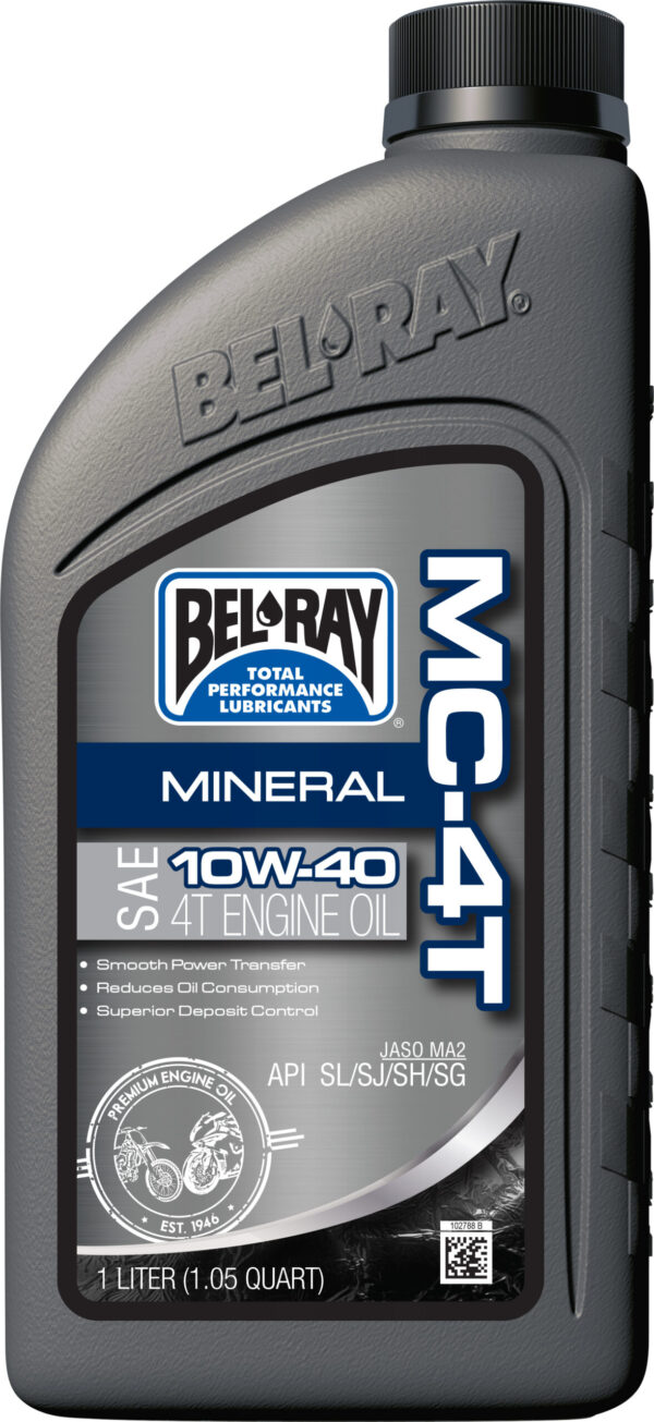 BEL-RAY MC-4T MINERAL 10W-40 1L 12/CASE - 99401-BT1LA