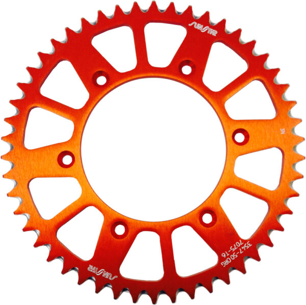 SUNSTAR REAR SPROCKET ALUMINUM 50T-520 ORG HUS/HUSQ/KTM - 5-354750OR