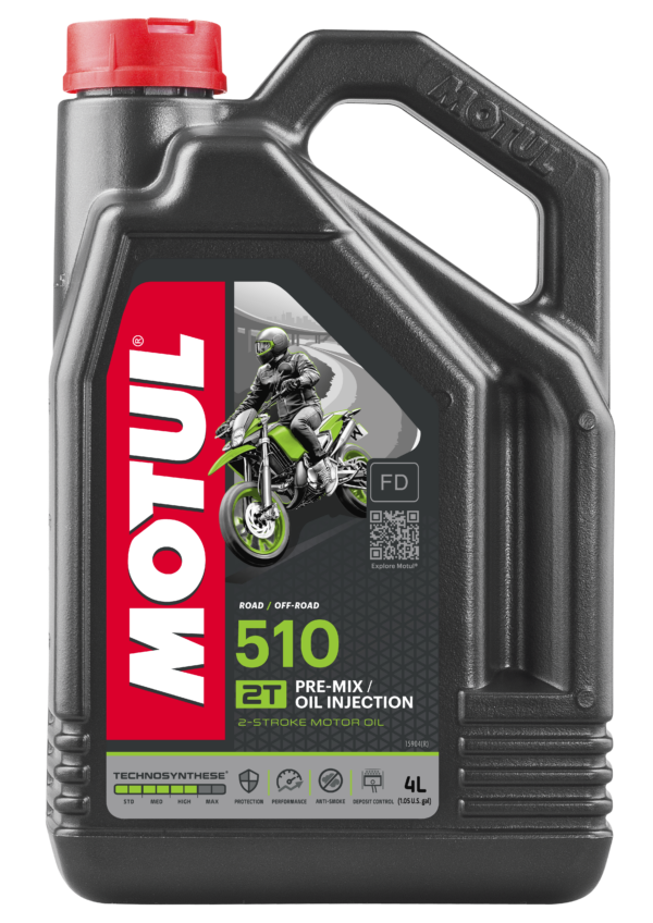 MOTUL 510 2T PREMIX SYNTHETIC BLEND 4-LITER - 104030