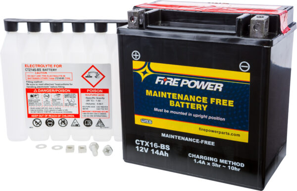 FIRE POWER BATTERY CTX16-BS MAINTENANCE FREE - CTX16-BS