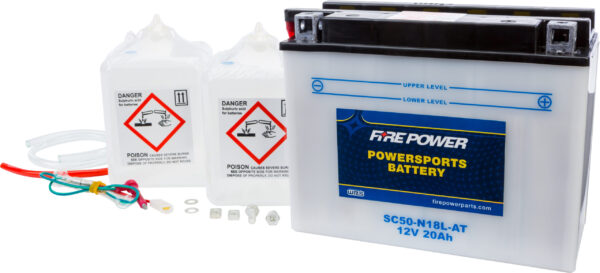 FIRE POWER BATTERY W/ACID SC50-N18L-AT 12V HEAVY DUTY - SC50-N18L-AT