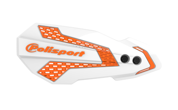 POLISPORT MX FLOW HANDGUARDS WHITE/ORANGE - 8308200004