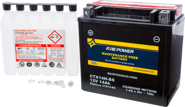 FIRE POWER BATTERY CTX14H-BS MAINTENANCE FREE - CTX14H-BS