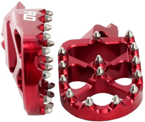 FLO MOTORSPORTS PRO SERIES FOOT PEGS RED KAW/HON - FPEG-792R