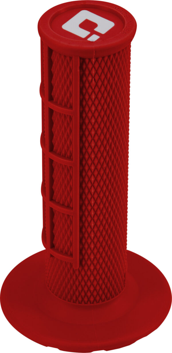 ODI HALF WAFFLE LOCK-ON GRIP RED - H36HWR