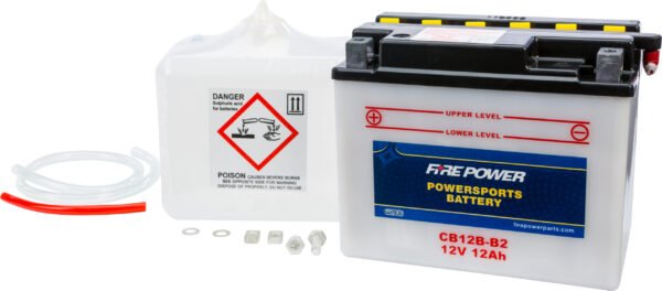 FIRE POWER BATTERY W/ACID CB12B-B2 12V HEAVY DUTY - CB12B-B2