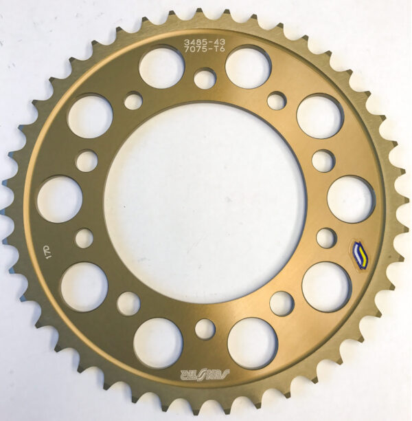SUNSTAR REAR SPROCKET ALUMINUM 43T-520 YAM - 5-348543
