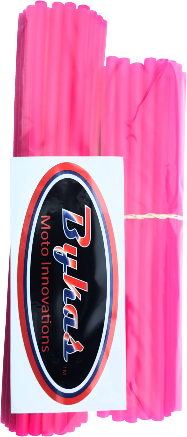 BYKAS SPOKE WRAPS NEON PINK 72/PK 21"/19" - SN-P