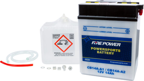 FIRE POWER BATTERY W/ACID CB14A-A1/14A-A2 12V HEAVY DUTY - CB14A-A2