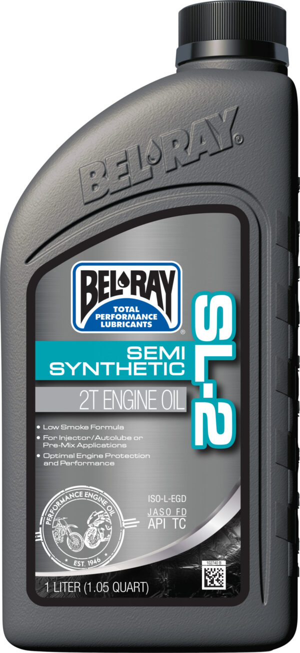 BEL-RAY SL-2 SEMI-SYNTHETIC 2T ENGINE OIL 1L - 99460-B1LW