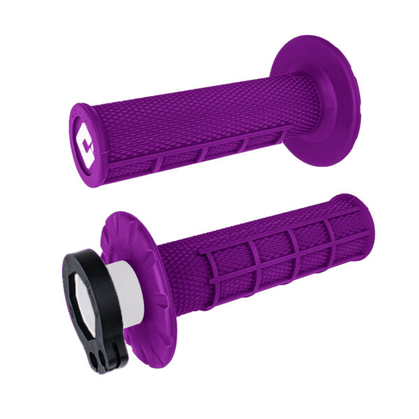 ODI MX V2 LOCK-ON HALF WAFFLE GRIPS PURPLE - H36HWPR