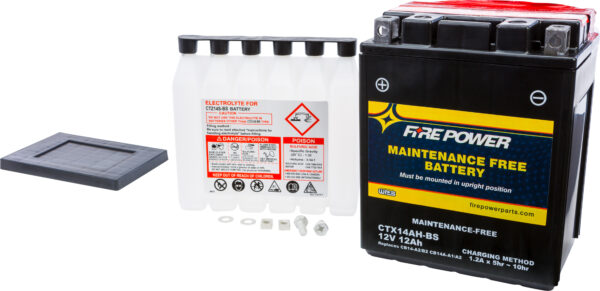 FIRE POWER BATTERY CTX14AH-BS MAINTENANCE FREE - CTX14AH-BS