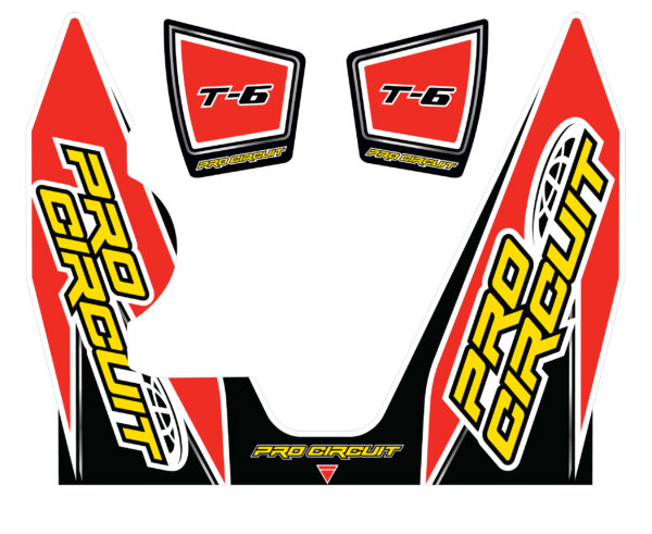 PRO CIRCUIT T-6 WRAP/END CAP DECAL YZ450F REPLACEMENT MUFFLER STICKERS - DC14T6-YZ450F