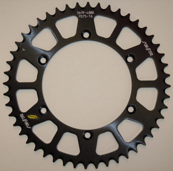 SUNSTAR REAR SPROCKET ALUMINUM 52T-520 BLK KAW/SUZ - 5-361952BK