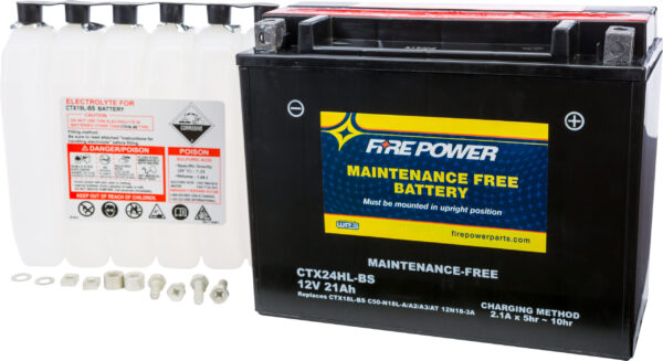 FIRE POWER BATTERY CTX24HL-BS MAINTENANCE FREE - CTX24HL-BS