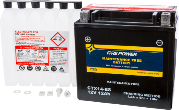 FIRE POWER BATTERY CTX14-BS MAINTENANCE FREE - CTX14-BS