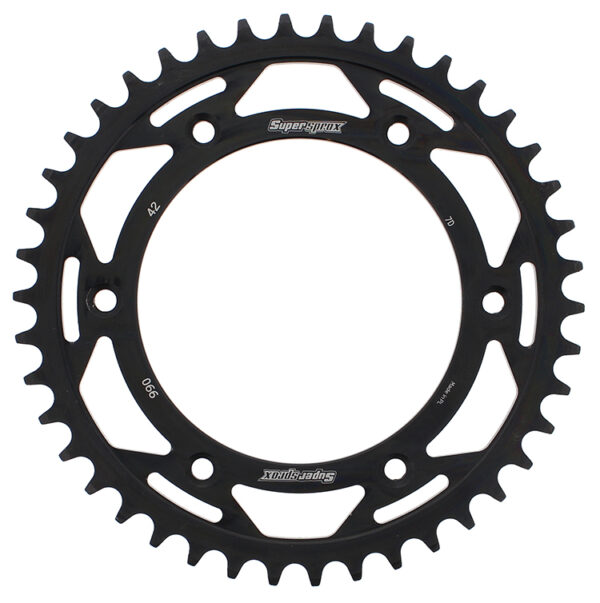 SUPERSPROX REAR SPROCKET STEEL 42T-520 BLK HUSQ/KTM - RFE-990-42-BLK