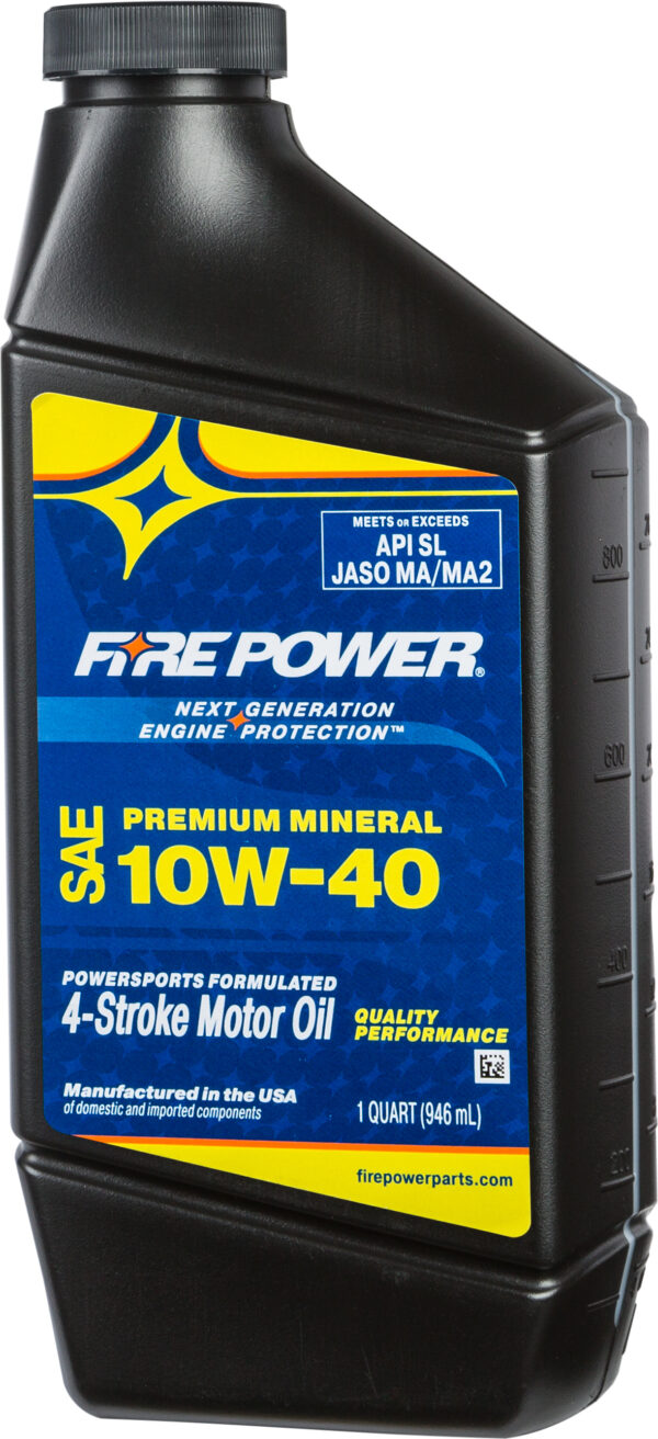 FIRE POWER MINERAL 4-STROKE OIL 10W-40 QT - 196979