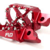 FLO MOTORSPORTS PRO SERIES FOOT PEGS RED KAW/HON - FPEG-792R - Image 3